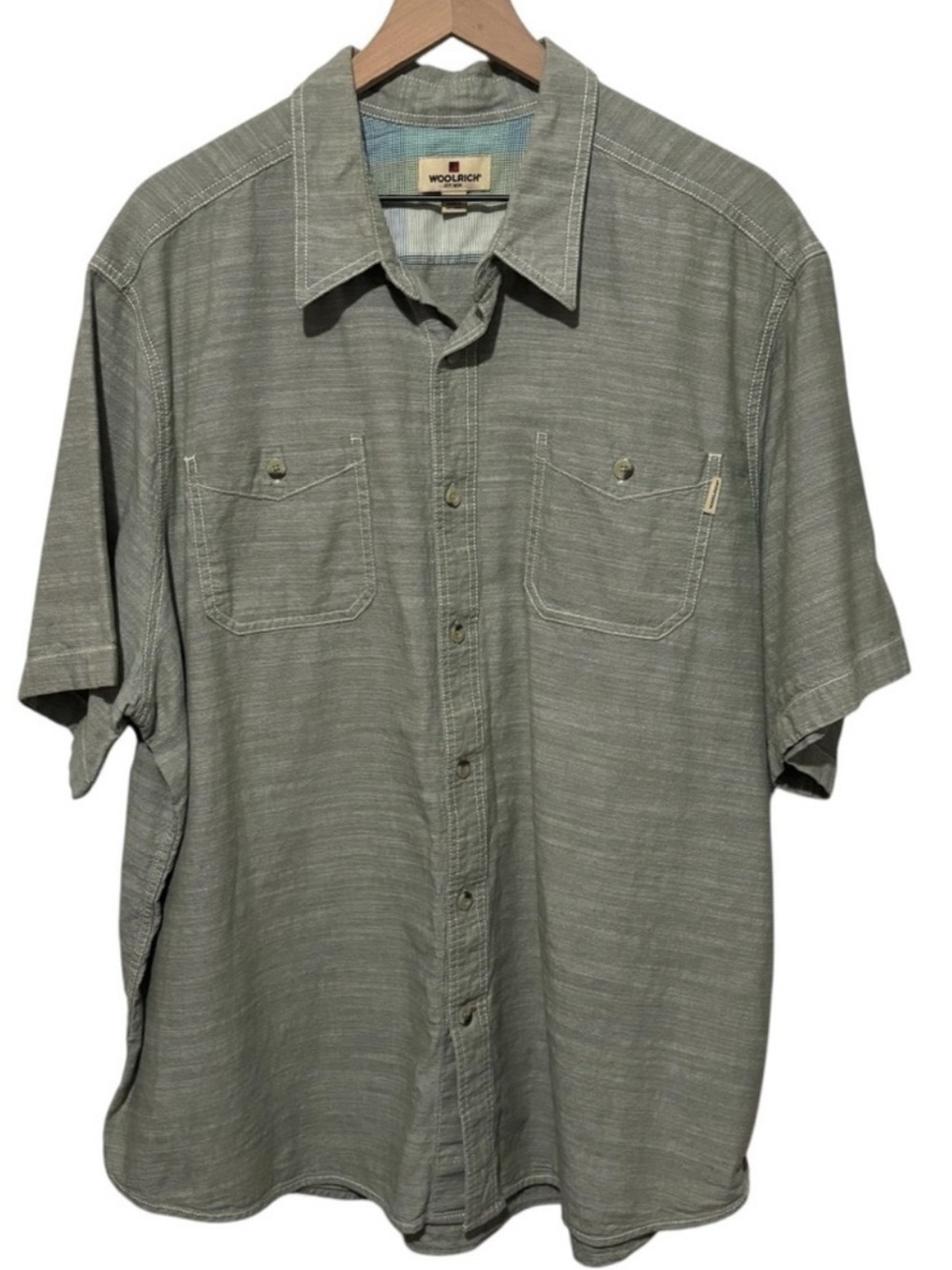 Woolrich Heritage Camp Shirt XXL Button Up Coastal Grandpa Utility Outdoors